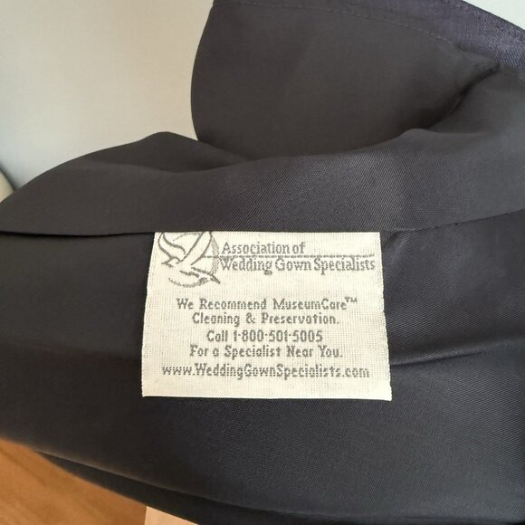 Lynn Lugo Silk Fit & Flare Dress Navy Blue Party Cocktail Made in USA - Picture 6 of 7